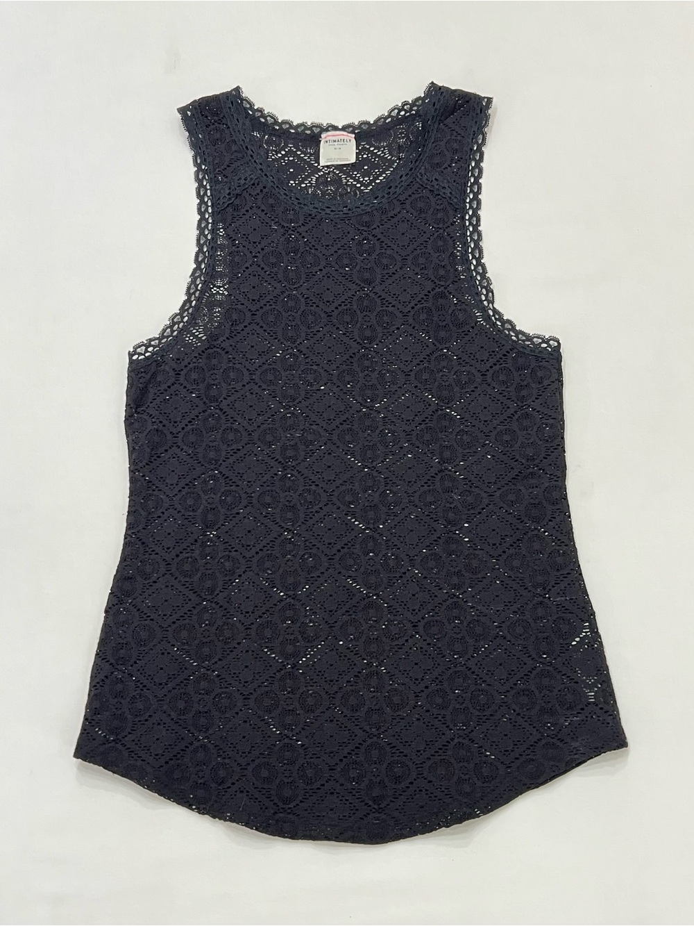 Intimately Free People Crochet Knit Lace Top Sz Med Sleeveless